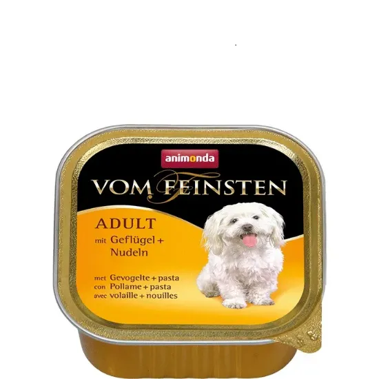 Снимка на Animonda Vom Feinsten with Poultry and Pasta - Деликатесен пастет с пилешко и паста, за кучета над 1 година, 4 броя х 150 гр.