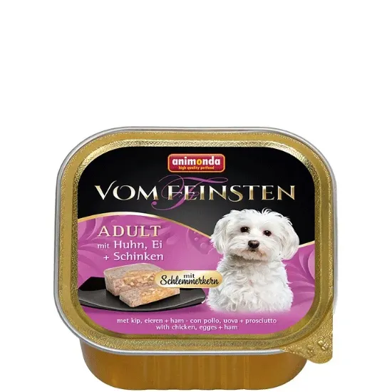 Снимка на Animonda vom feinsten 2 in 1 chicken eggs and ham -Кучешки пастет с пилешко, яйца и шунка, 4 броя х 150 гр.