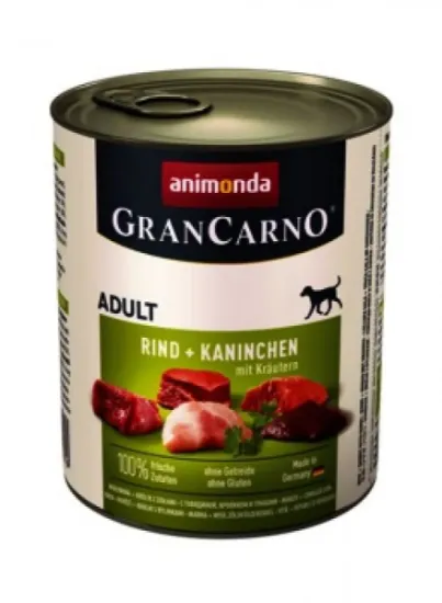 Снимка на Animonda Gran Carno Adult -Консервирана храна за израснали кучета с говеждо и патешки сърца, 3 броя х 400 гр.