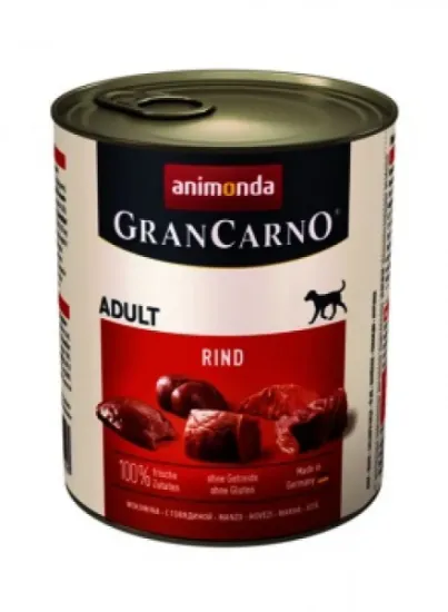 Снимка на Animonda Gran Carno Adult - Консервирана храна за израснали кучета с чисто телешко месо, 2 броя х 800 гр.