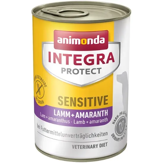 Снимка на Animonda Integra Protect Sensitive -Храна за кучета, при хранителна непоносимост и образуването на камъни на струвит или калциев оксалат,с агнешко месо, 2 броя х 400 гр.