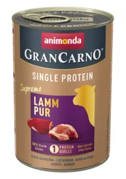 Показвай детайлите за Animonda Gran Carno SP Supreme Pure Lamb -Консервирана храна за кучета, един източник на протеин -агнешко месо, 400 гр Снимка на Animonda Gran Carno SP Supreme Pure Lamb -Консервирана храна за кучета, един източник на протеин -агнешко месо, 400 гр