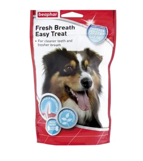 Снимка на Beaphar Fresh Breath Easy Treat- Лакомство за кучета, хапки за свеж дъх и чисти зъби, 150 гр