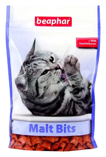 Снимка на Beaphar Malt Bits- Малцови хапки за котки против топки косми, 2 броя х 150 гр.