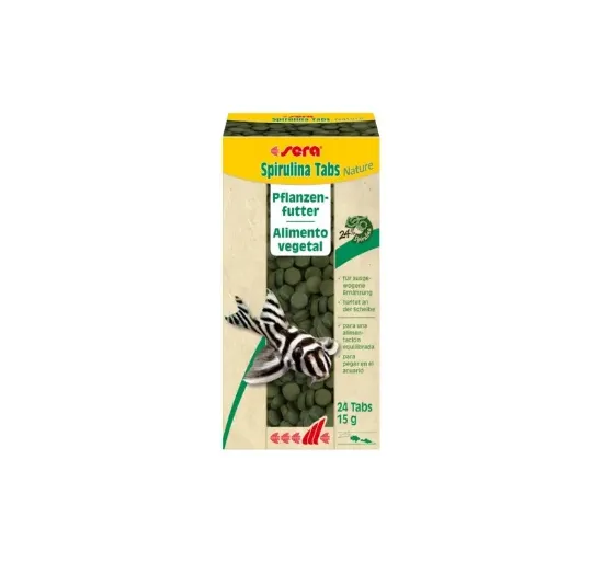 Снимка на Sera Spirulina Tabs Nature-Храна за растителноядни рибки 24 таблетки