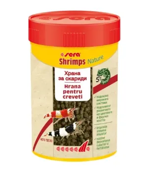 Показвай детайлите за Sera Shrimps Naturе -Храна за сладко и соленоводни скариди 100 мл. 1 - MyPetShop.bg Снимка на Sera Shrimps Naturе -Храна за сладко и соленоводни скариди 100 мл. 1