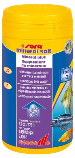 Снимка на Sera - Mineral Salt -Препарат за безопасно обогатяване с минерали на ниско минерализирана вода 2.5 кг.