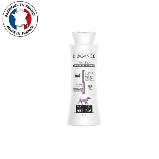 Снимка на Biogance Activ Hair - Подхранващ,активиращ шампоан за кучета за периода на линеене 250 мл.