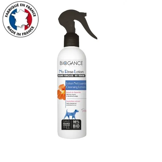Снимка на Biogance No Rinse Lotion - Почистващ и дезодориращ лосион за кучета, без изплакване 250 мл.