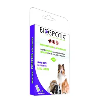 Показвай детайлите за Biogance BIOSPOTIX-Пипети за големи кучета над 20 кг. Спот он L-XL 5 бр. 1 - MyPetShop.bg Снимка на Biogance BIOSPOTIX-Пипети за големи кучета над 20 кг. Спот он L-XL 5 бр. 1