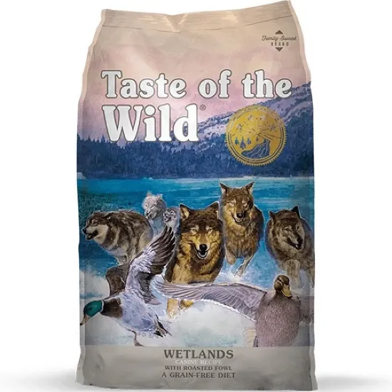 Снимка на Diamond Taste of the Wild Wetlands Canine Recipe-Суха храна за израснали кучета с микс от три птичи меса 12,2 кг.