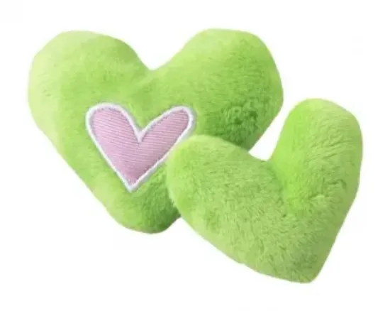 Снимка на Rogz Catnip heart - Котешка плюшена играчка сърце с катнип , зелена