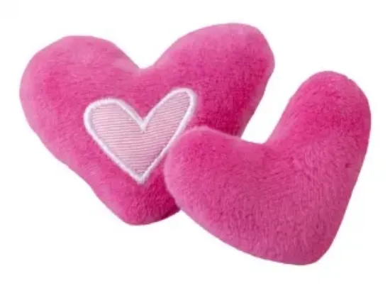 Снимка на Rogz Catnip heart - Котешка плюшена играчка сърце с катнип , розова