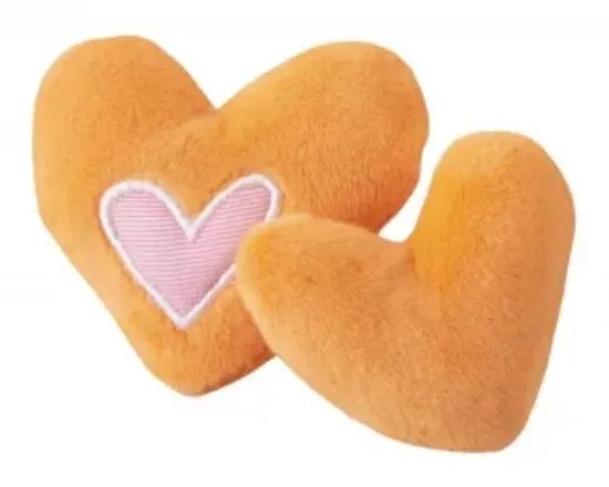 Снимка на Rogz Catnip heart - Котешка плюшена играчка сърце с катнип , оранжева