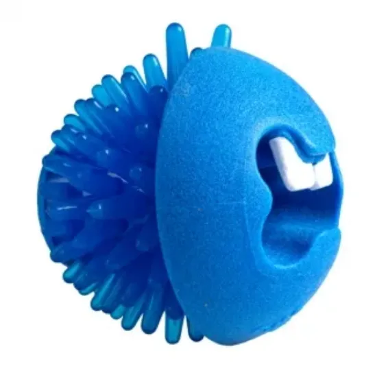 Снимка на Rogz Fred Blue - Играчка за кучета с дупка за поставяне на лакомства - 6.4 см синя