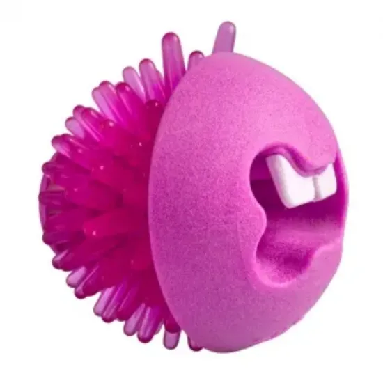 Снимка на Rogz Fred Pink - Играчка за кучета с дупка за поставяне на лакомства - 6.4 см розова