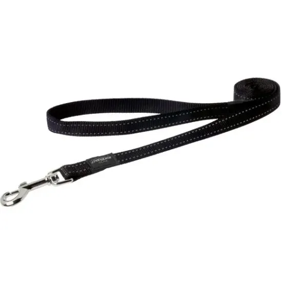 Снимка на Rogz leash lead Large - Светлоотразителен повод за кучета - 2.0 см./ 1.4 метра черен