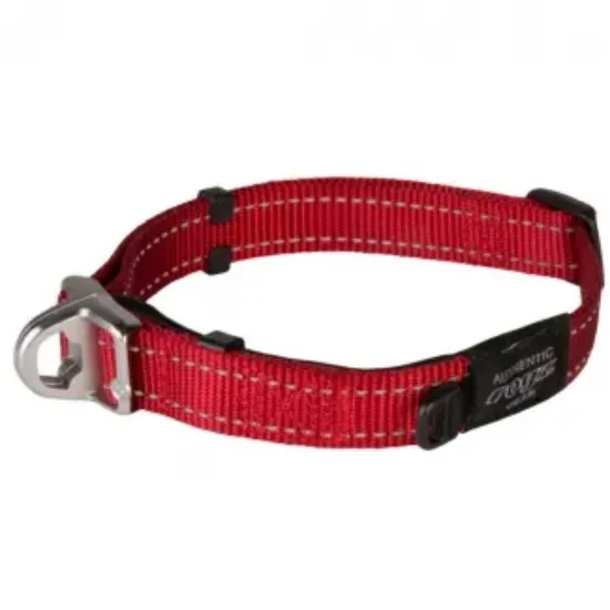 Снимка на Rogz Safety Collar Quick Release Magnetic Collar Medium -Магнитен светлоотразителен нашийник за кучета 27 - 39 см. / 16 мм. червен