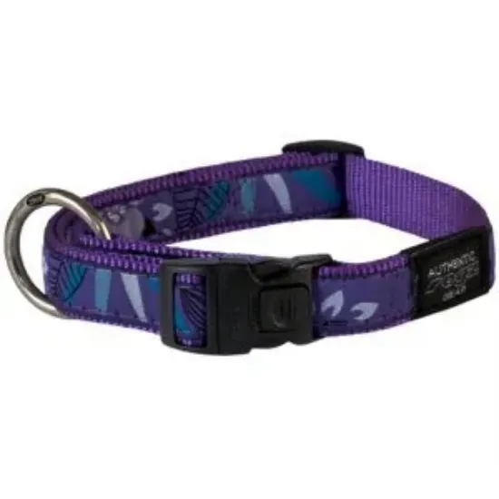 Снимка на Rogz Fancy Dress Collar XLarge - Нашийник за кучета, лапички 25мм/-43-70 см. лилава гора