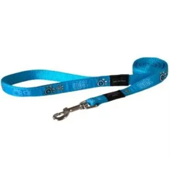 Снимка на Rogz Fancy Dress Lead XL-Повод за кучета , лапички 25 мм/-1,2 м. тюркоазно синьо