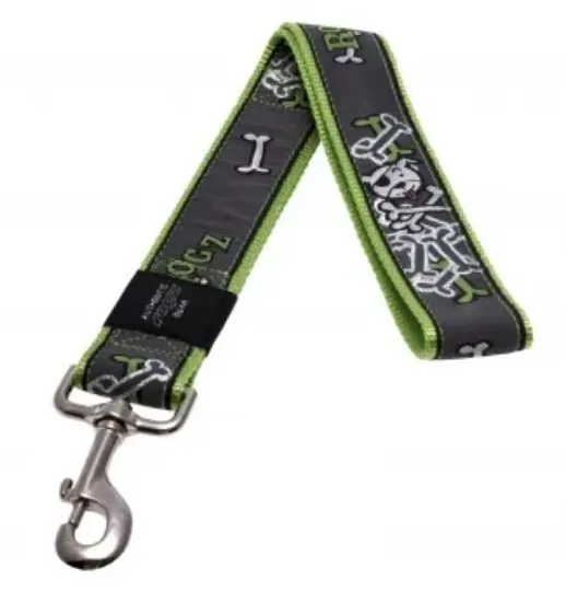 Снимка на Rogz Lime Bone XXL - Повод за кучета ,кокалчета 40мм / 50 см. зелено черен