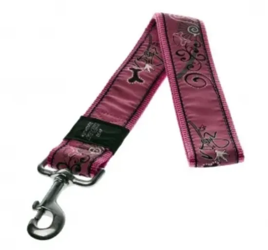 Снимка на Rogz Pink Bone XXL - Повод за кучета ,кокалчета 40мм / 50 см. розов