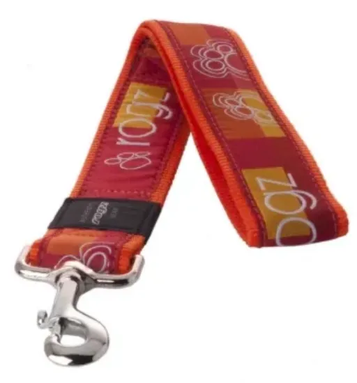 Снимка на Rogz Tango Paw XXL - Повод за кучета , 40мм / 50 см. оранжево-червен