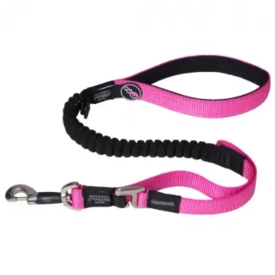 Снимка на Rogz - Control Lead Shock Absorbing Bungee Medium -Повод за кучета с контрол срещу рязко дърпане 1.4 метра / 16 мм. / розов