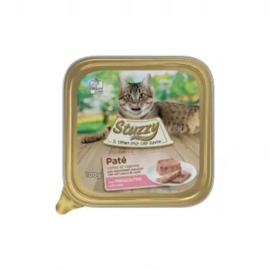 Снимка на Mister Stuzzy Cat With Ham - Пастет за израснали котки с шунка, 7 броя х 100 гр.