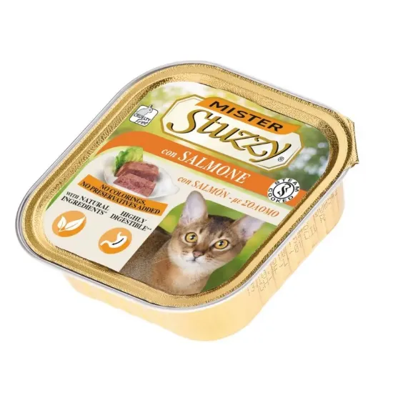 Снимка на Mister Stuzzy Cat With Salmon - Пастет за израснали котки със сьомга, 100 гр.