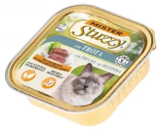 Снимка на Stuzzy Cat With Trota -Пастет за израснали котки с пъстърва, 7 броя х 100 гр.