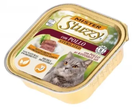 Снимка на Stuzzy Cat Sterilized Polo Chicken - Пастет за кастрирани израснали котки с пилешко месо, 7 броя х 100 гр.