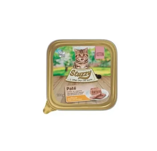Снимка на Mister Stuzzy Kitten With Chicken - Пастет за подрастващи котенца с пилешко месо, 7 броя х 100 гр.
