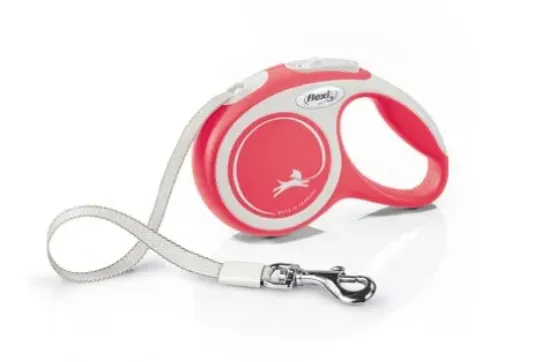 Снимка на Flexi Comfort XS Mini - Автоматичен повод за кучета - 3 м. лента, до 12кг, червен
