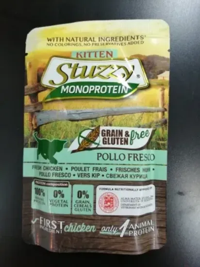 Снимка на Stuzzy Monoprotein Grain&Gluten Free Fresh Chicken - Пауч за подрастващи котки с пилешко месо, 5 броя х 85 гр.