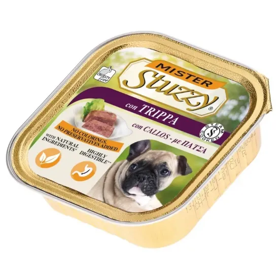 Снимка на Mister Stuzzy Dog With Tripe - Пастет за израснали кучета с шкембе, 4 броя х 150 гр.