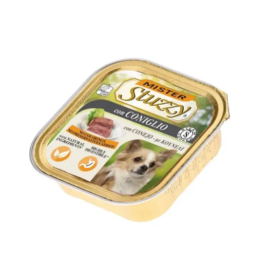 Снимка на Mister Stuzzy Dog With Rabbit - Пастет за израснали кучета с месо от заешко месо, 4 броя х 150 гр.