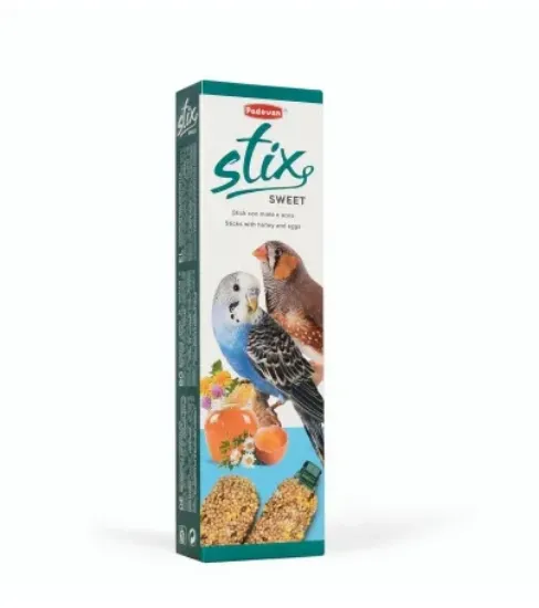 Снимка на Padovan Stix sweet cocorite ed esotici - Допълваща храна за папагали,крекер с мед и яйца 80 гр.