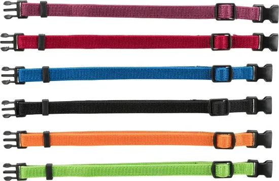 Снимка на Junior Set of Puppy Collars -S/M Комплект нашийници за кучета в различни цветове 17см./25 см./10мм. 6 броя