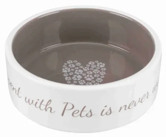 Снимка на Trixie Ceramic Home Bowl - Керамична купа за храна и вода за кучета ø 16 см. 800 мл. бяло-кафяв