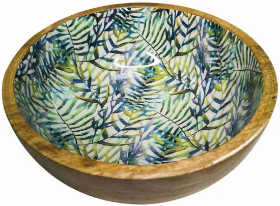 Снимка на Croci Steel Bowls Mango Tazon - Купа за храна и вода за домашни любимци ,изработена от манго дърво 460 мл.