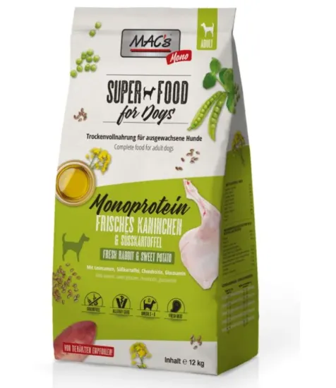 Снимка на Mac's монопротеин заек - суха храна за кучета податливи на алергии 12кг