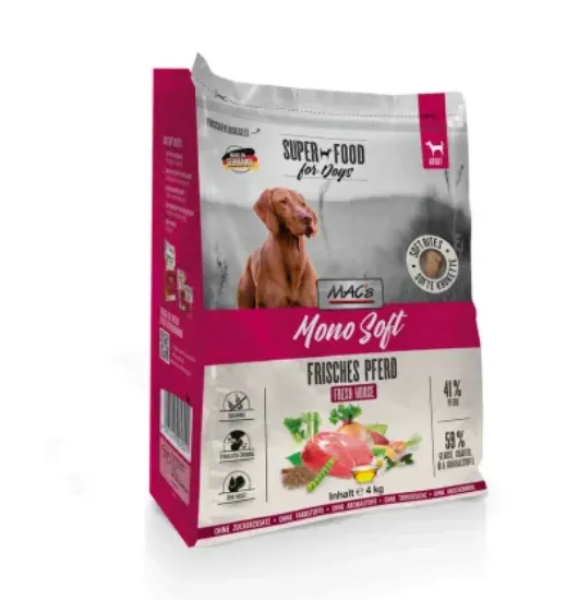 Снимка на MACs Dog Mono Soft FRESH-Пълноценна храна за кучета с конско месо 4 кг.