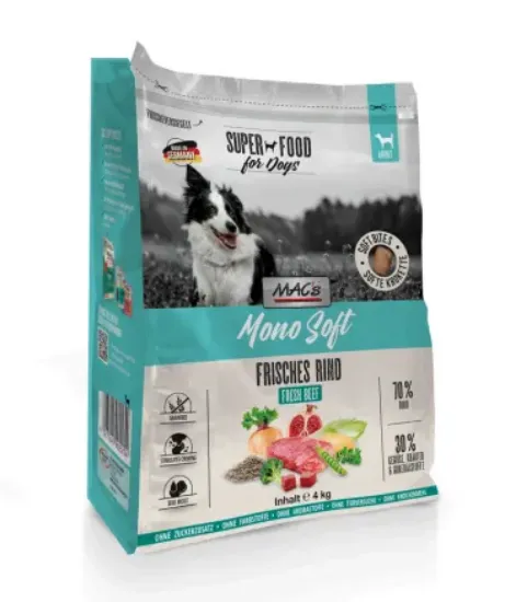 Снимка на MACs Dog Mono Soft FRESH -Пълноценна храна за куче - говеждо4 кг.