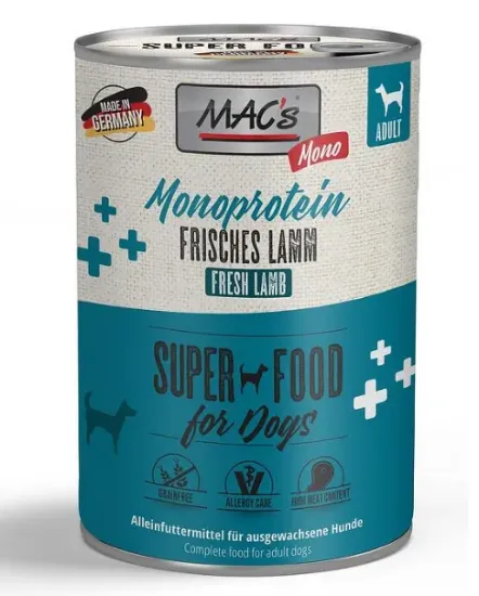Снимка на Mac's Dog Sensitive Lamb and carrot - Пълноценна консервирана храна за кучета с чувствителен стомах, без зърно ,с агнешко и моркови
