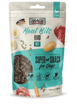 Показвай детайлите за Mac's Meat Bits меко лакомство с говеждо, моркови и ленено семе Снимка на Mac's Meat Bits меко лакомство с говеждо, моркови и ленено семе