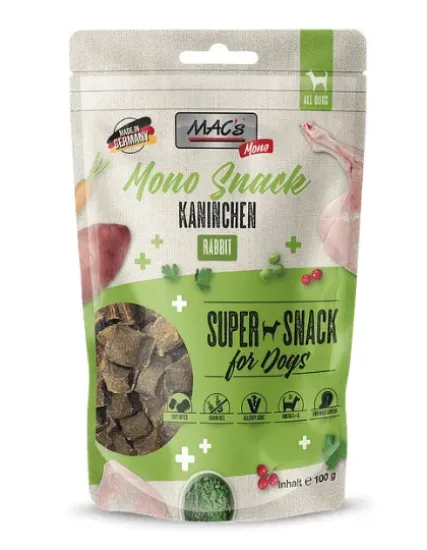 Снимка на Mac's Monoprotein VetCare Rabbit меко лакомство със заешко, арония и червени боровинки