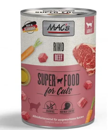 Снимка на Mac’s Cat Beef - Премиум консервирана храна за котки с говеждо месо