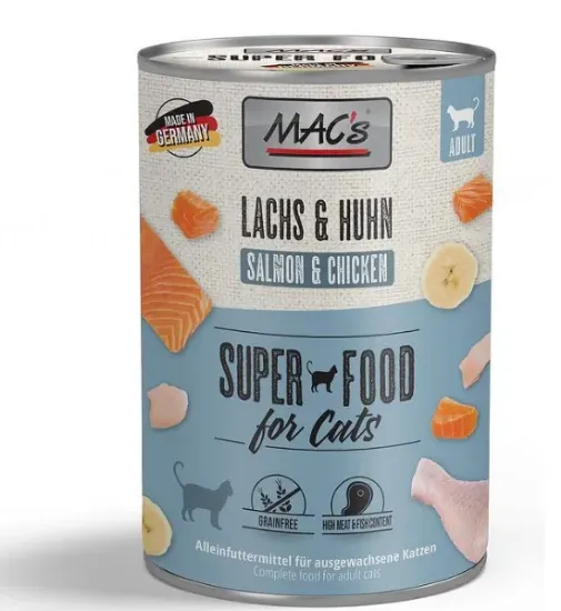 Снимка на Mac’s Cat Salmon and Chicken - Премиум консервирана храна за котки със сьомга, пиле и банан