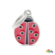 Снимка на My Family Dog Tag ladybug- Ръчно изработен медальон , калинка- адресник за кучета 2.20 см. / 2.00 см. 1